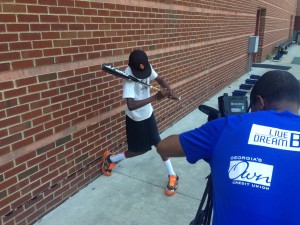 Diamond Director's student "Slim" Evans works on some Skill Build Drills at a recent video shoot.